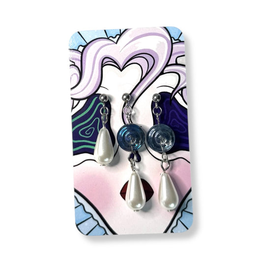 Ghoul Vivi blue tear earrings