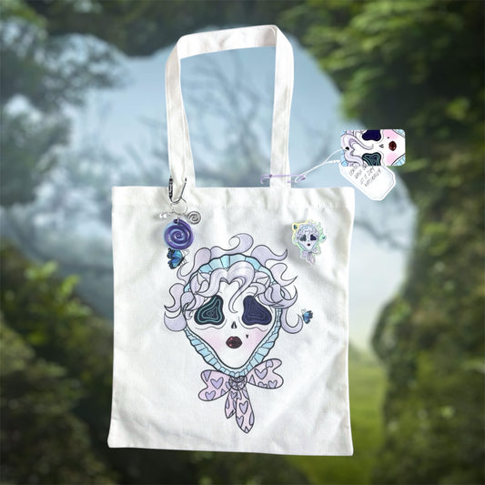 Ghoul Vivi tote bag + spiraling charm