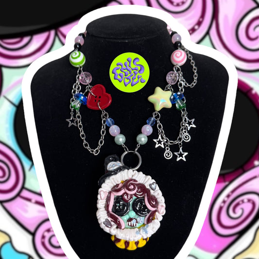 Buttonbread Puppet necklace